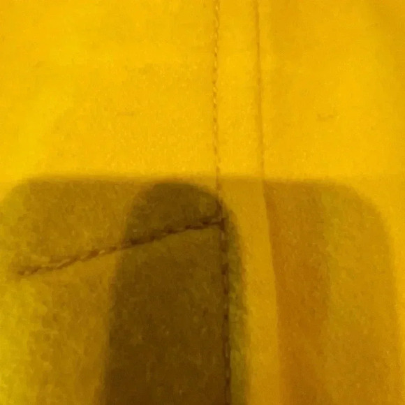 Old Navy Women's Yellow Wool Double Breasted Peacoat Sz L - Picture 8 of 10